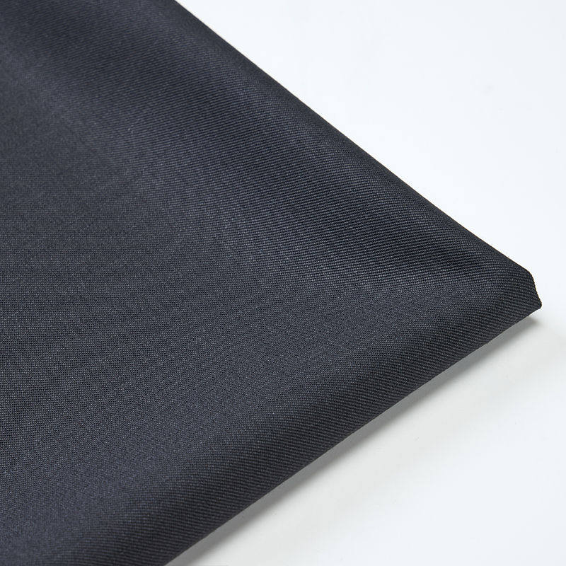 Dark Gray Polyester Wool Blend Fabric