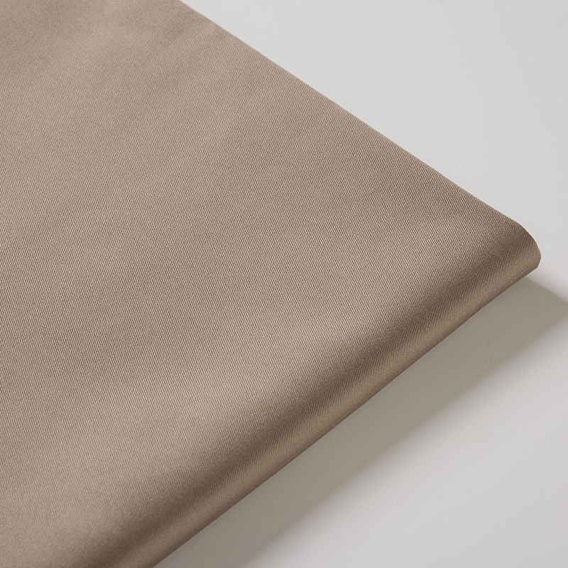 Khaki Poly Cotton Blend Fabric