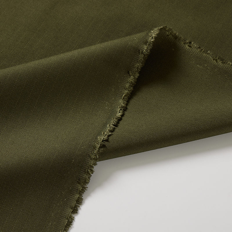 Olive Green Poly Cotton Blend Fabric