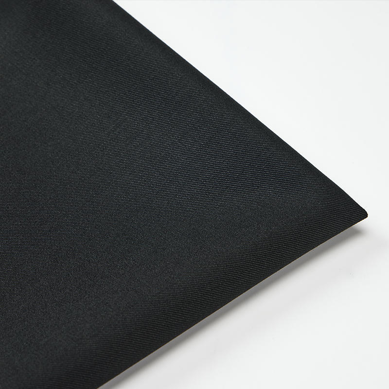 Poly Wool Black Fabric